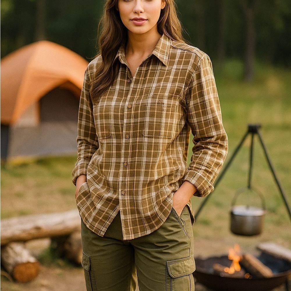 New REI • NORTHERWOODS SHIRT
*FOREST FLOOR ZODIAC PLAID, New with Tags